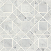 Monet Honed Marble Mosaic 2 Tile in White Carrara