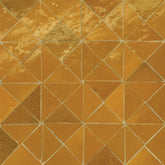 Zagora Triangle Glossy Zellige Mosaic Tile in Caramel