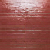 Chroma 2" x 18" Glossy Porcelain Field Tile in Red