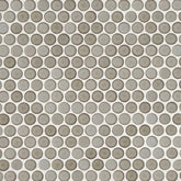 Penny Round Matte Mosaic Tile in Pumice