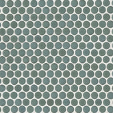 Penny Round Matte Mosaic Tile in Silver Sage