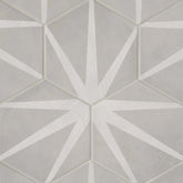 Allora 8.5" x 10" Matte Stella Hexagon Deco Porcelain Tile