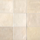 Cloé 5" x 5" Glossy Ceramic Tile in Creme
