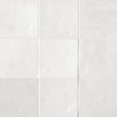 Cloé 5" x 5" Glossy Ceramic Tile in White