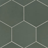 Makoto 10" x 11.5" Hexagon Matte Porcelain Tile in Midori Green