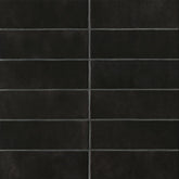 Cloé 2.5" x 8" Glossy Ceramic Tile in Black