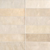 Cloé 2.5" x 8" Glossy Ceramic Tile in Creme