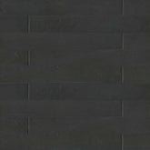 Allora 3" x 24" Matte Porcelain Tile in Solid Black