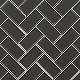METALLIC GRAY BEVEL HERRINGBONE