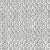 360 3/4" x 3/4" Penny Round Glossy Mosaic Tile in Dove Grey