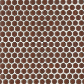 360 3/4" x 3/4" Penny Round Glossy Mosaic in Cardinal