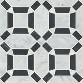 Matisse Mosaic 1 Marble Blend in White Carrara & Nero Marquina