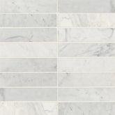 Monet 2" x 8" Honed Marble Decorative Tile in White Carrara