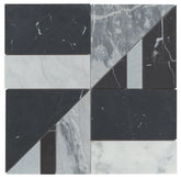 Modni Lennox Honed Marble Mosaic Tile in Cool Blend
