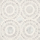 Solis Honed Marble Blend Mosaic Tile in White Carrara & White Thassos