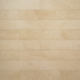 Caspian Bisque 3" x 12" Honed Marble Mesh Back Tile