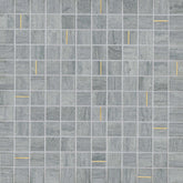 Ferrara 1" x 1" Honed Marble Mosaic Tile with Brass in Argento