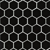 BLACK 2" HEXAGON MATTE