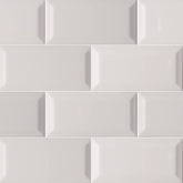 GRAY GLOSSY BEVELED 3X6