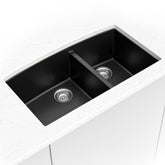 QUARTZ BLACK DOUBLE BOWL 60/40-3219