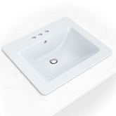 WHITE OM RECTANGLE SINK 2118
