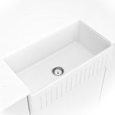 PORCELAIN FIRECLAY FARMHOUSE WITH APRON SB WHITE-3318