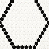 WHITE AND BLACK HIVE PATTERN MATTE 1