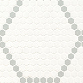 WHITE AND GRAY HIVE PATTERN MATTE