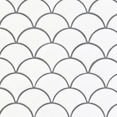 WHITE GLOSSY SCALLOP 6MM