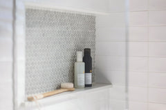 Bedrosians 360 3/4" x 3/4" Penny Round Glossy Mosaic Tile in Dove Grey | Item Code DEC360DOG34G