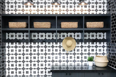 Bedrosians Enchante 8" x 8" Matte Porcelain Decorative Tile in Moderno | Item Code FIOENCMOD88DECO