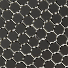 METALLIC GRAY BEVELED 3" HEXAGON