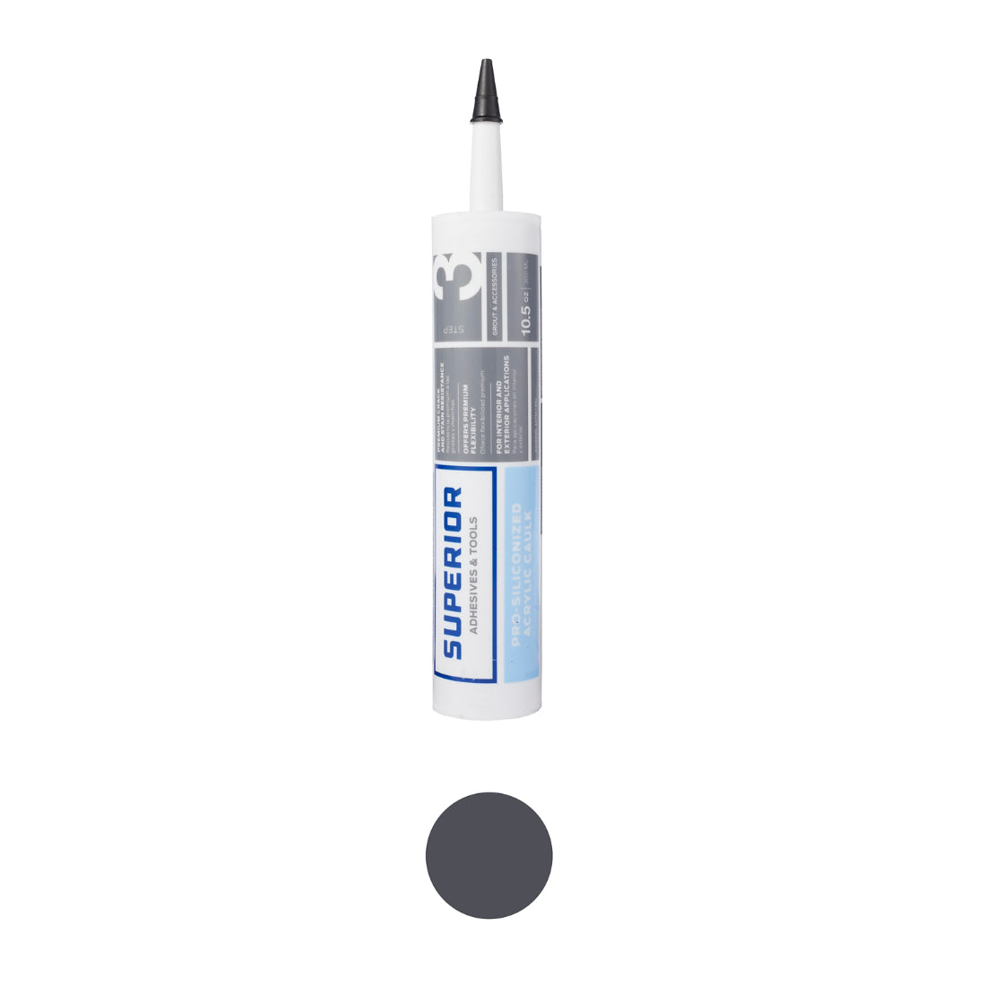 Superior Pro-Siliconized Acrylic Charcoal Sanded Caulk