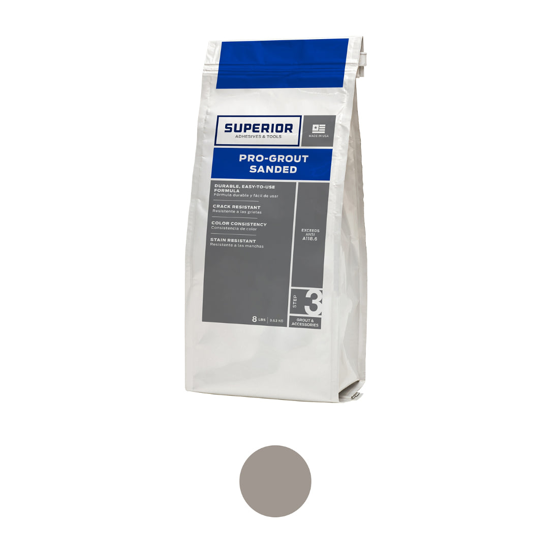 Superior Sanded Pro-Grout London Fog - 8 lb