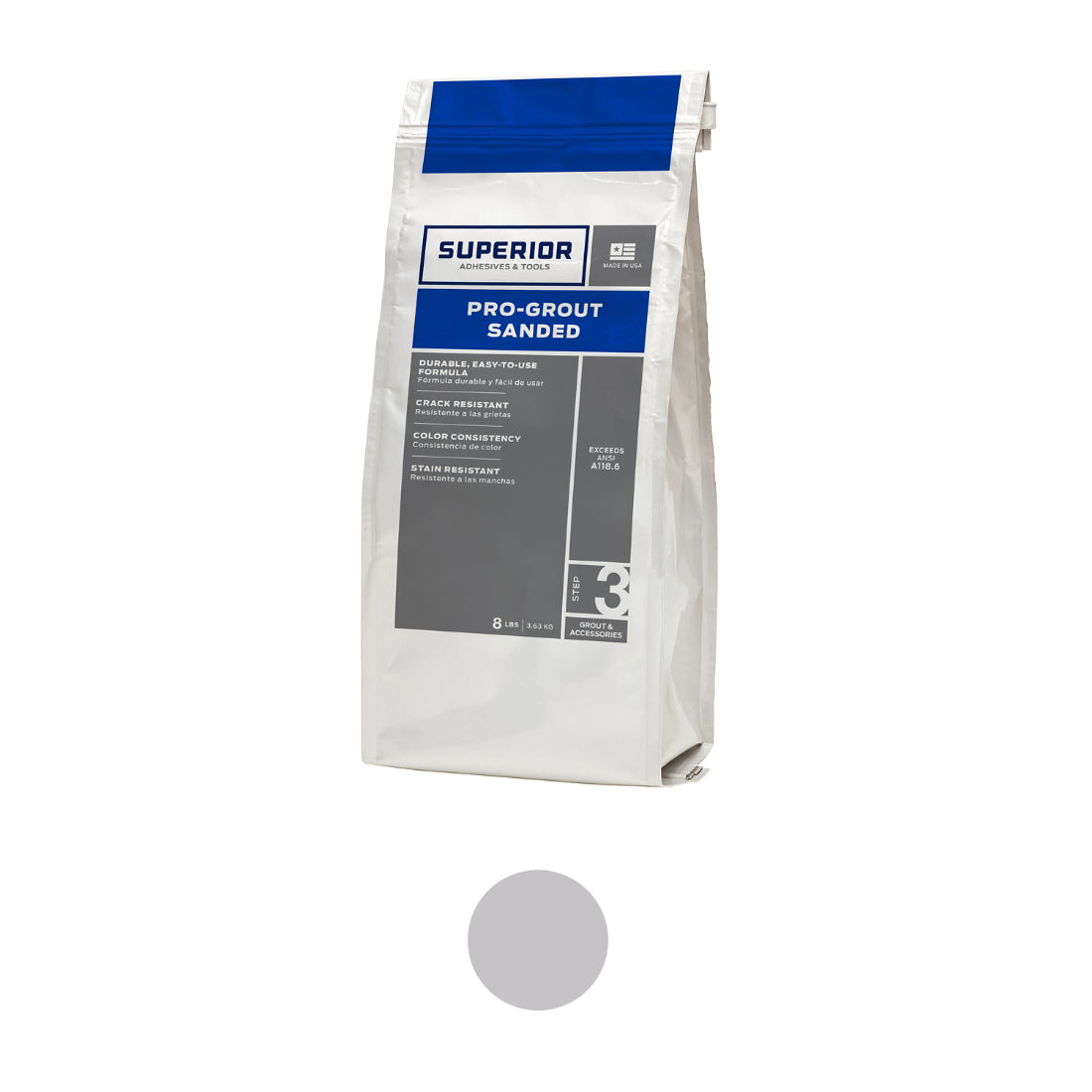 Superior Sanded Pro-Grout Dove Grey - 8 lb