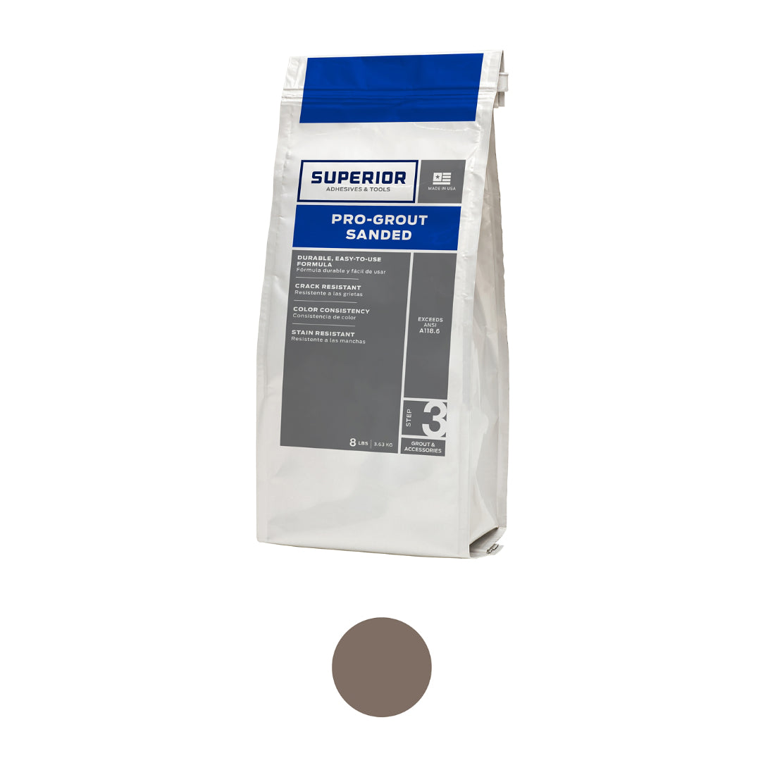 Superior Sanded Pro-Grout Mocha - 8 lb