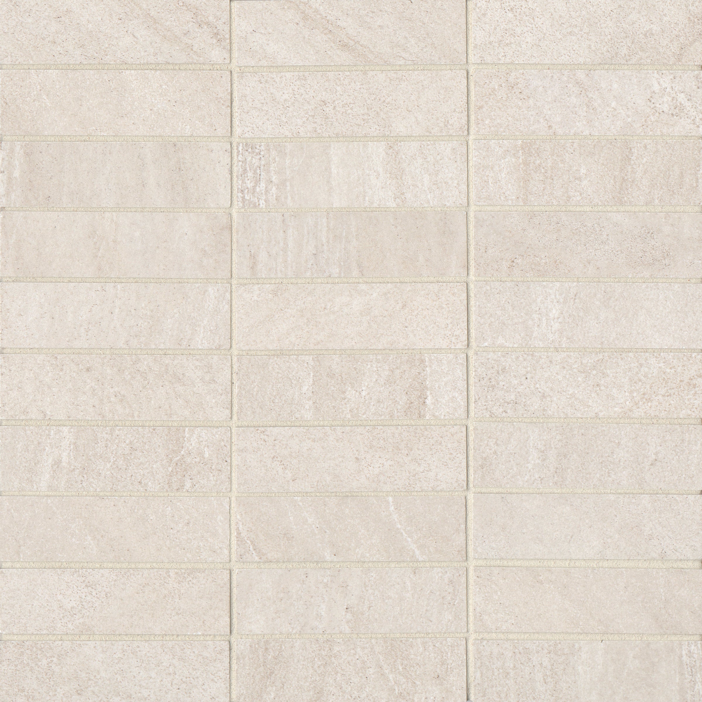 Bedrosians Purestone 1"x4" Matte Porcelain Mosaic Tile in Beige | Item Code 100000243