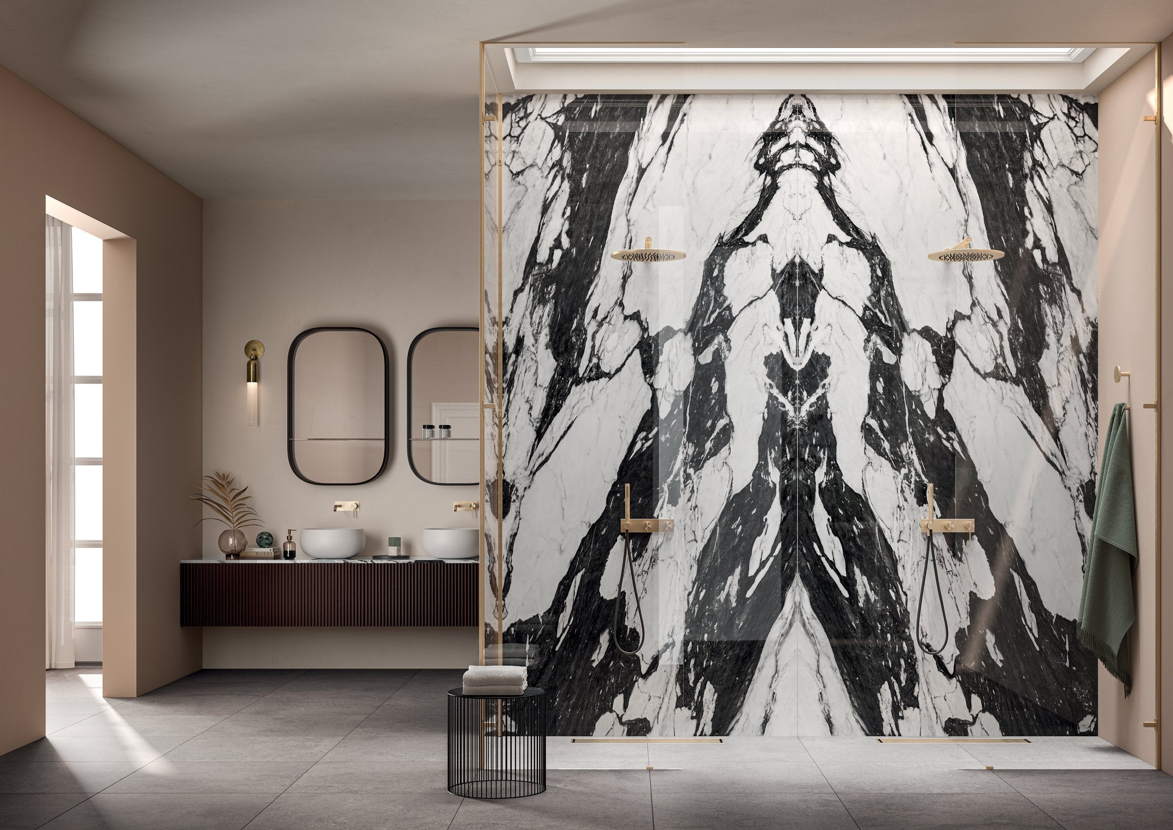 Bedrosians Magnifica The Thirties 30" x 30" - 8mm Honed Porcelain Tile in Pietra Grey | Item Code DOLMAGPIE3030-8H