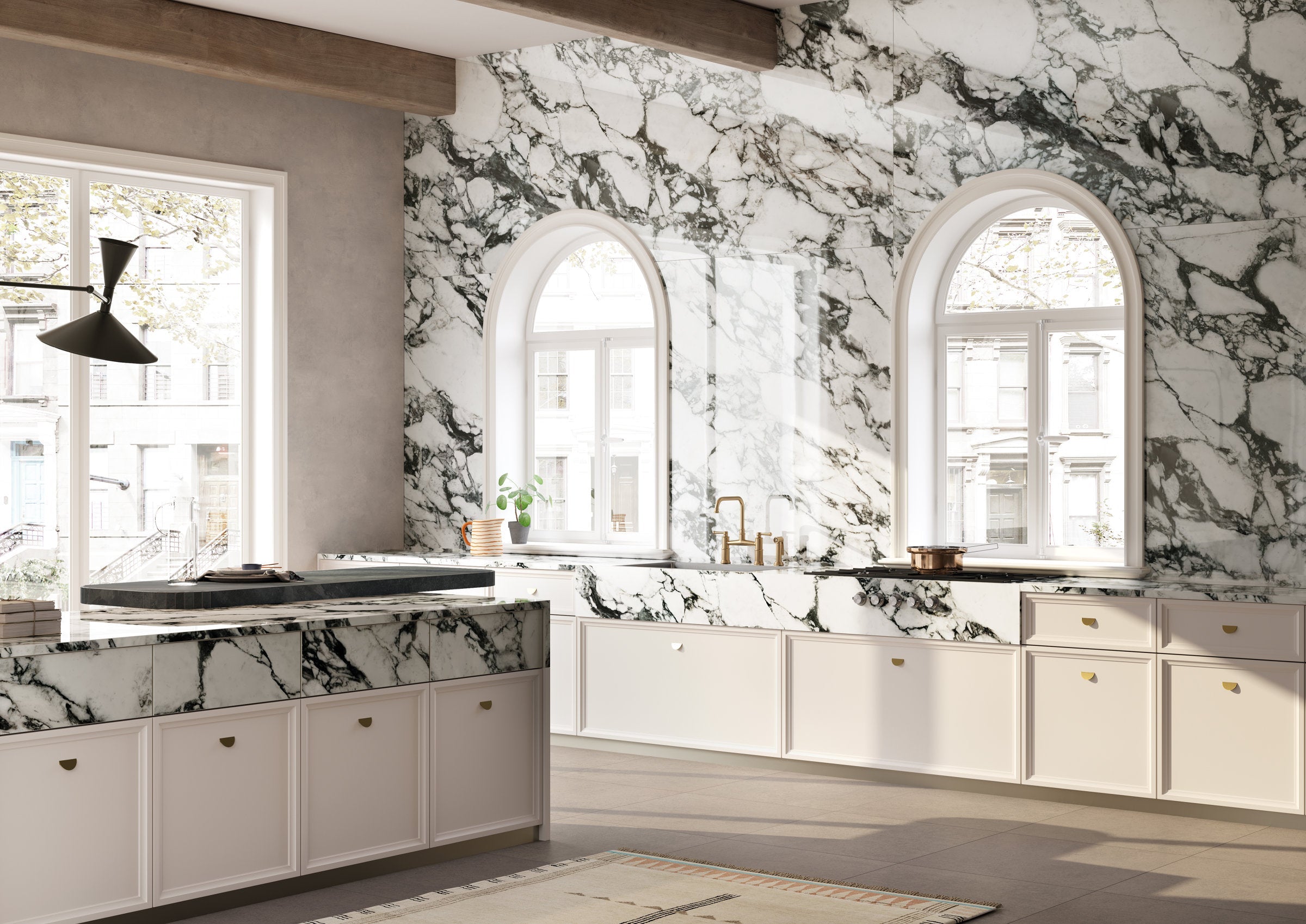 Bedrosians Magnifica The Thirties 30" x 30" - 8mm Honed Porcelain Tile in Cementi | Item Code DOLMAGCEM3030-8H