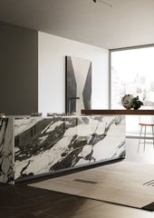 Bedrosians Magnifica The Thirties 30" x 30" - 8mm Honed Porcelain Tile in Pietra Grey | Item Code DOLMAGPIE3030-8H