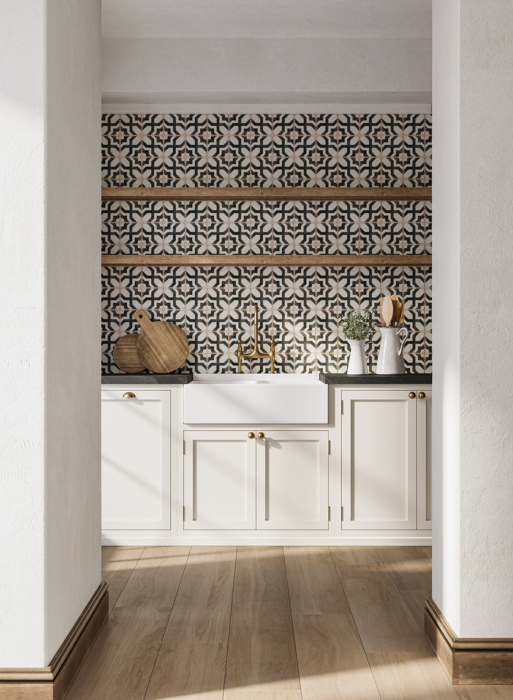 Bedrosians Arrowhead 10"x60" Wood Look Matte Porcelain Tile in Honey | Item Code 100000689