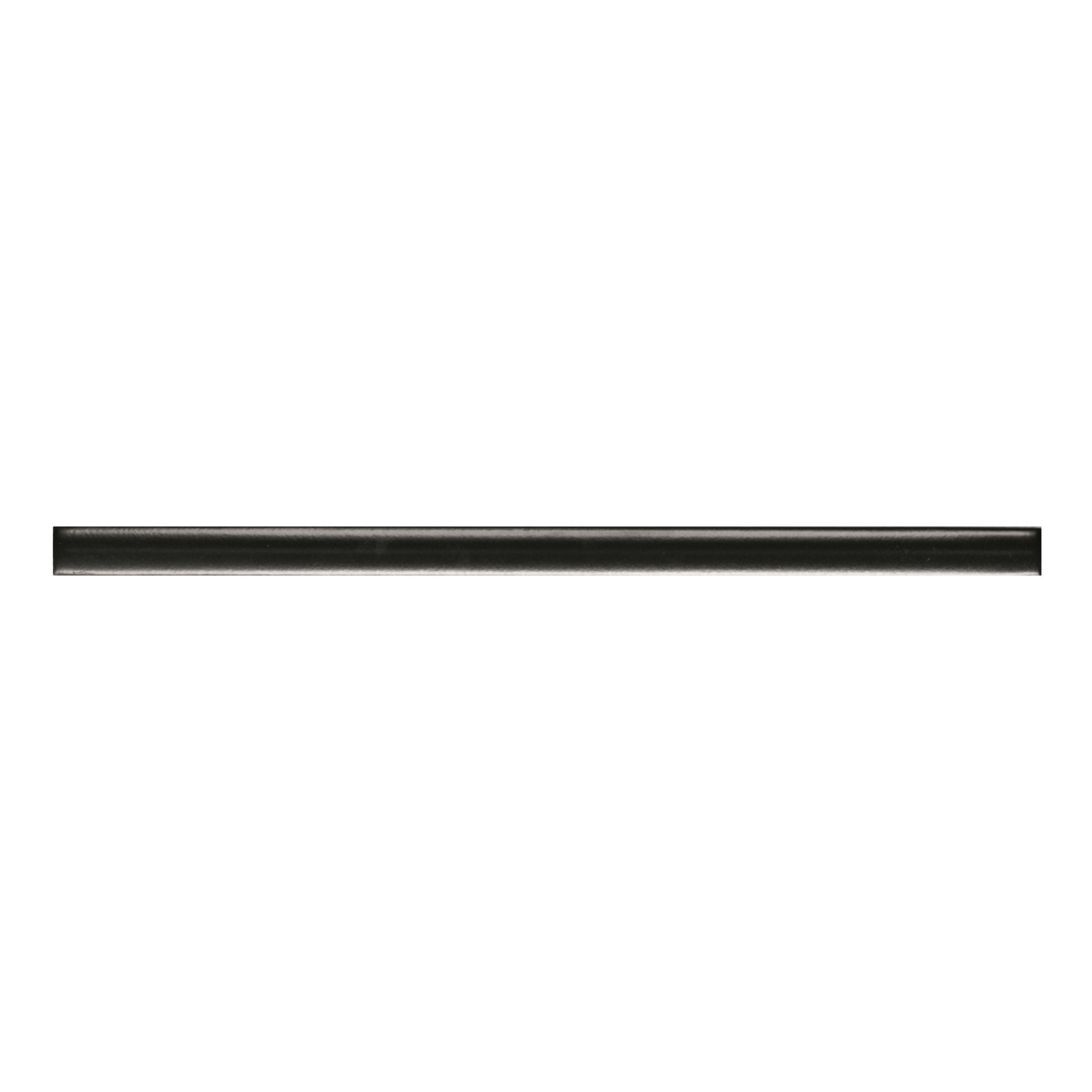Bedrosians Clara .5" x 12" Matte Ceramic Jolly Trim in Noir | Item Code 100000810