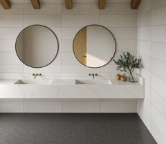 Bedrosians Sahara .5" x 4" Matte Crosshatch Porcelain Mosaic Tile in Dark | Item Code 100001050