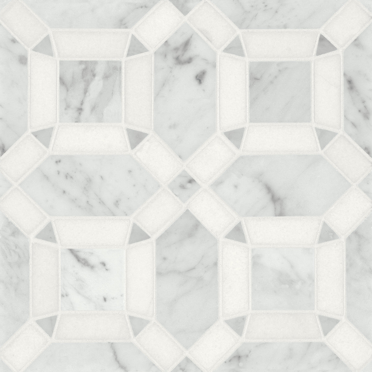 Bedrosians Matisse Mosaic 1 Marble Blend in White Carrara & Thassos | Item Code 100001357