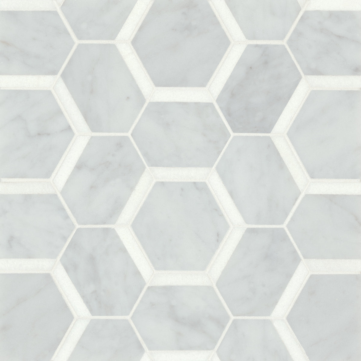 Bedrosians Matisse Mosaic 4 Marble Blend in White Carrara & Thassos | Item Code 100001376