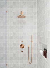Bedrosians Monet 4" x 4" Honed Marble Decorative Tile in White Carrara | Item Code 100001385