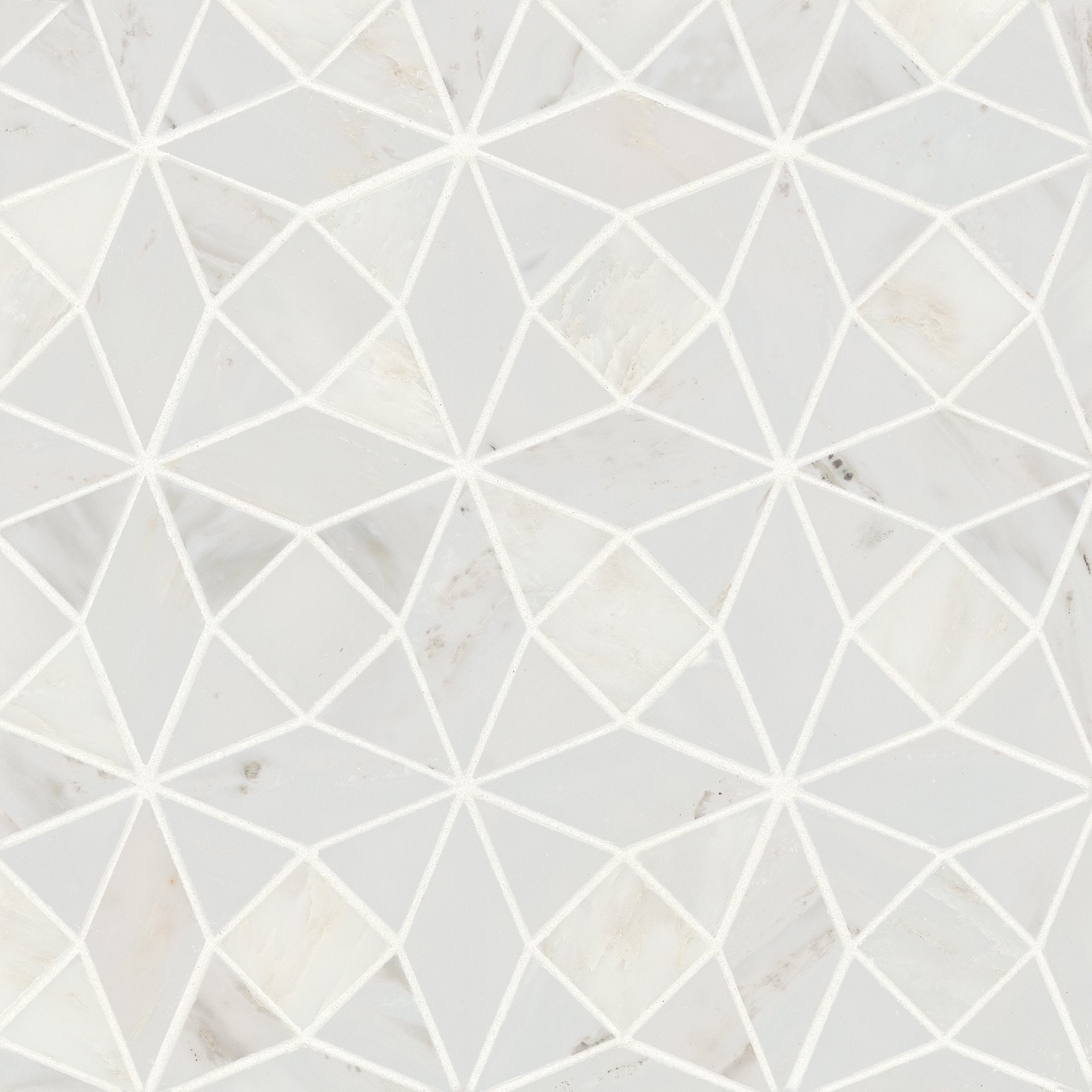 Bedrosians Monet Honed Marble Mosaic 5 Tile in Oriental White | Item Code 100001410