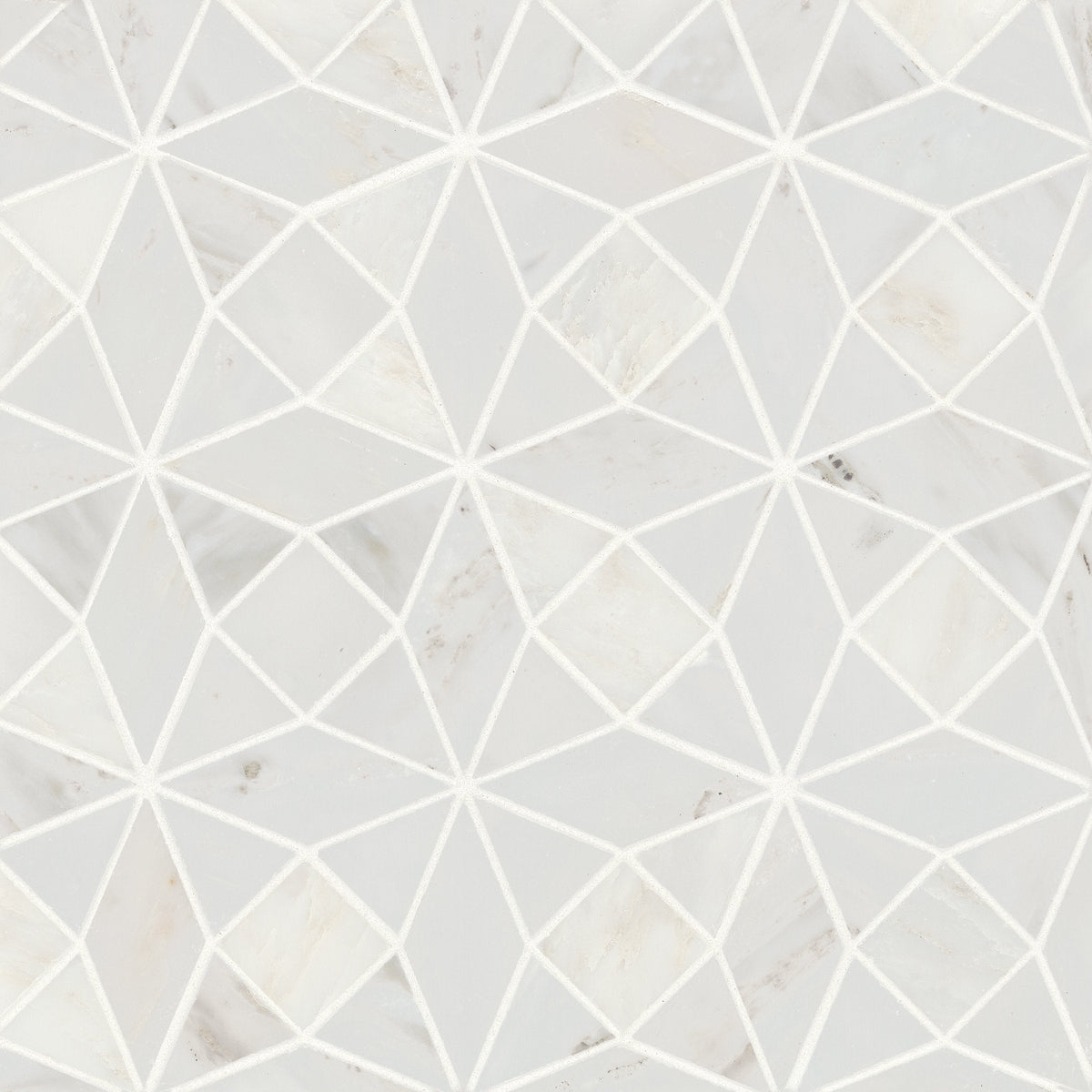 Bedrosians Monet Honed Marble Mosaic 5 Tile in Oriental White | Item Code 100001410