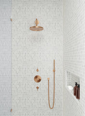 Bedrosians Monet Honed Marble Mosaic 7 Tile in White Carrara | Item Code 100001418