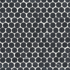 Bedrosians Monet Honed Marble Mosaic 8 Tile in Nero Marquina | Item Code 100001429